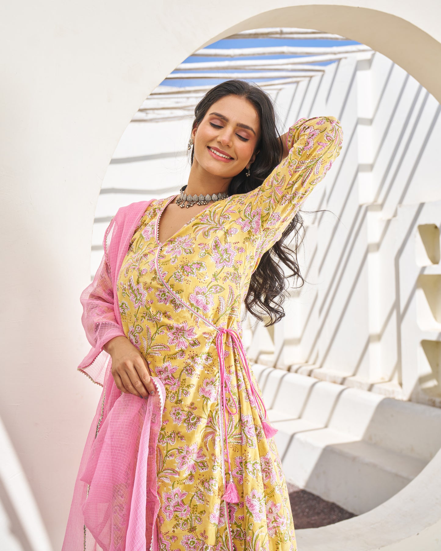 Timeless Elegance Handblock Suit Set