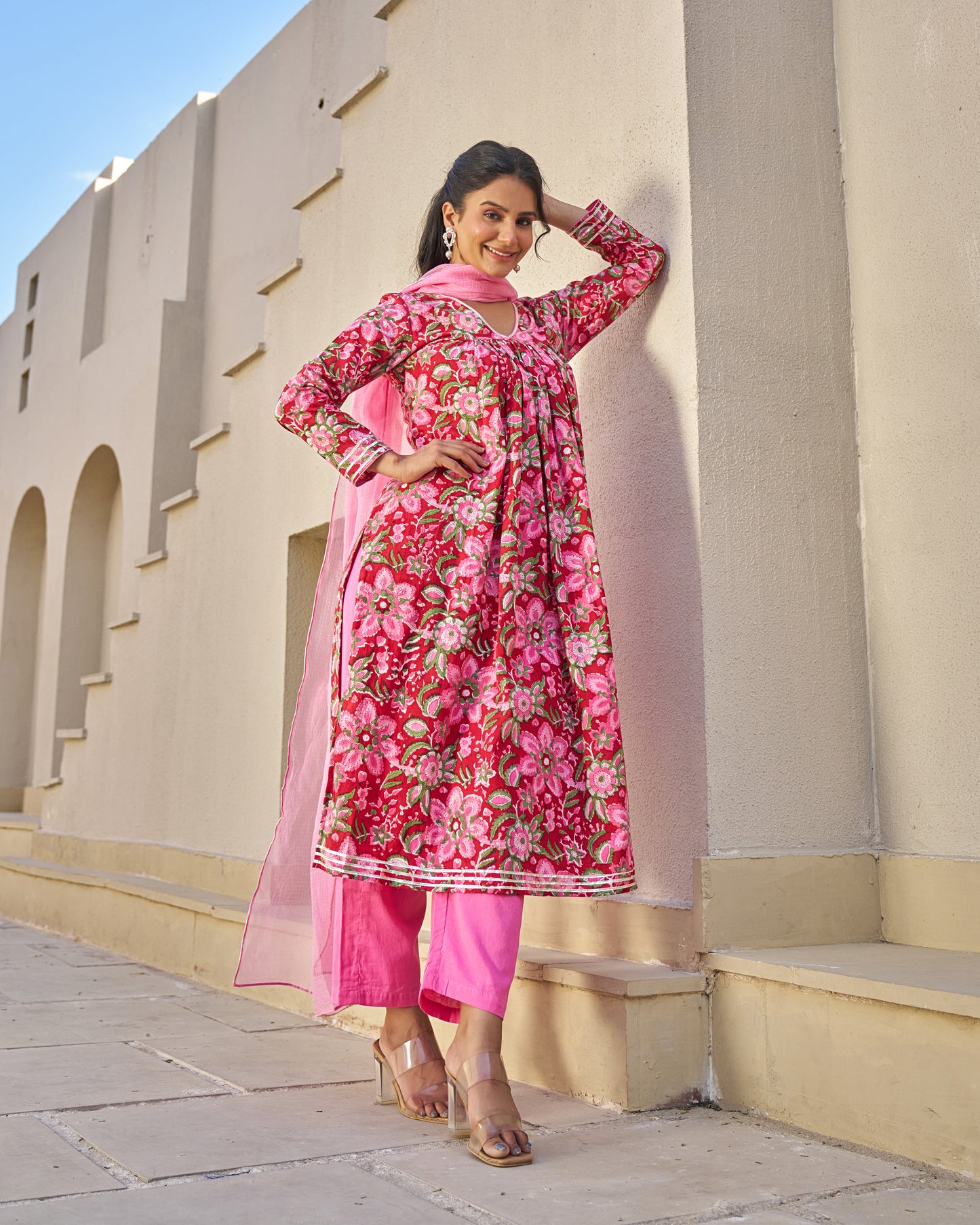 Natural Allure Handblock Suit Set