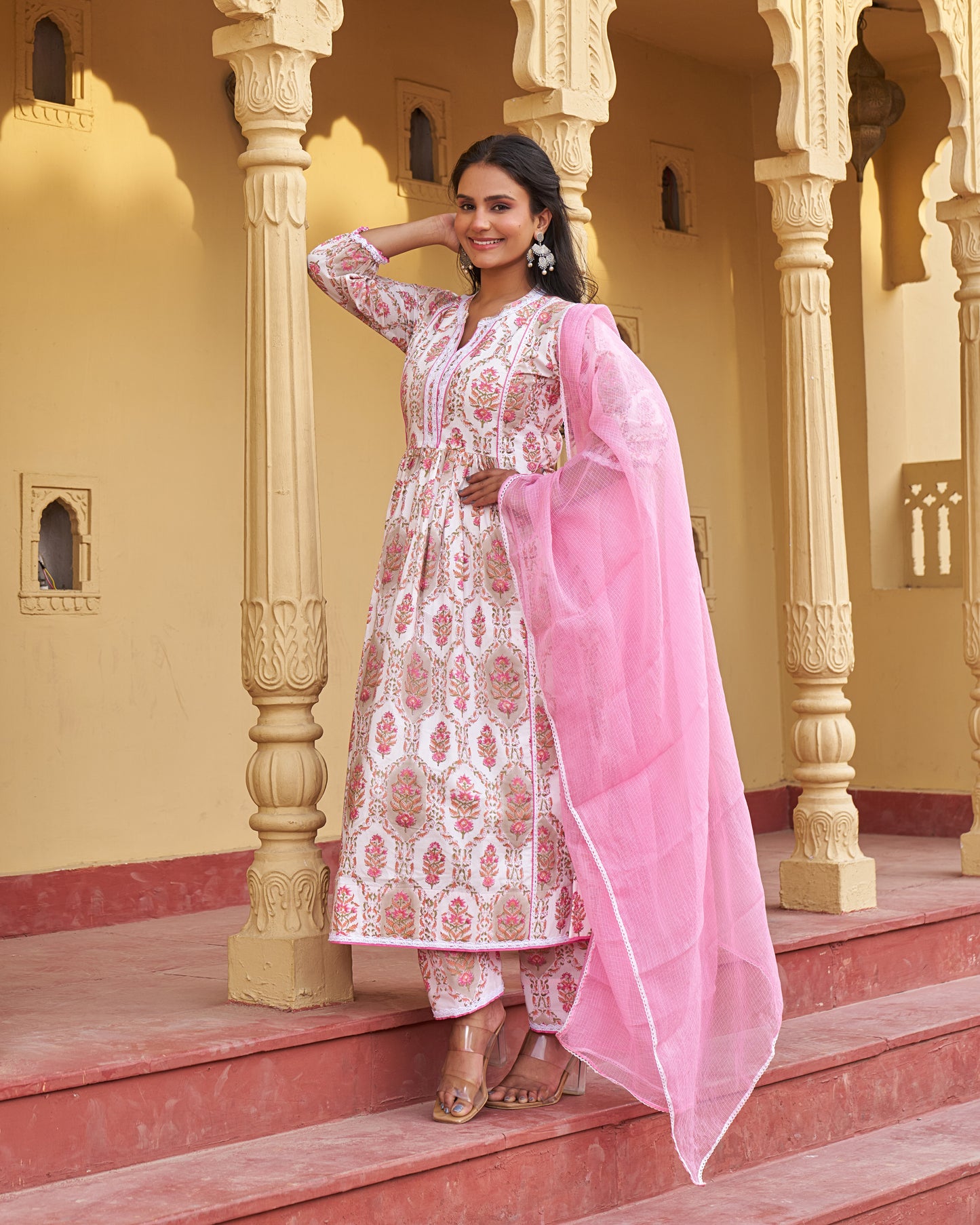 Subtle Radiance Handblock Suit Set