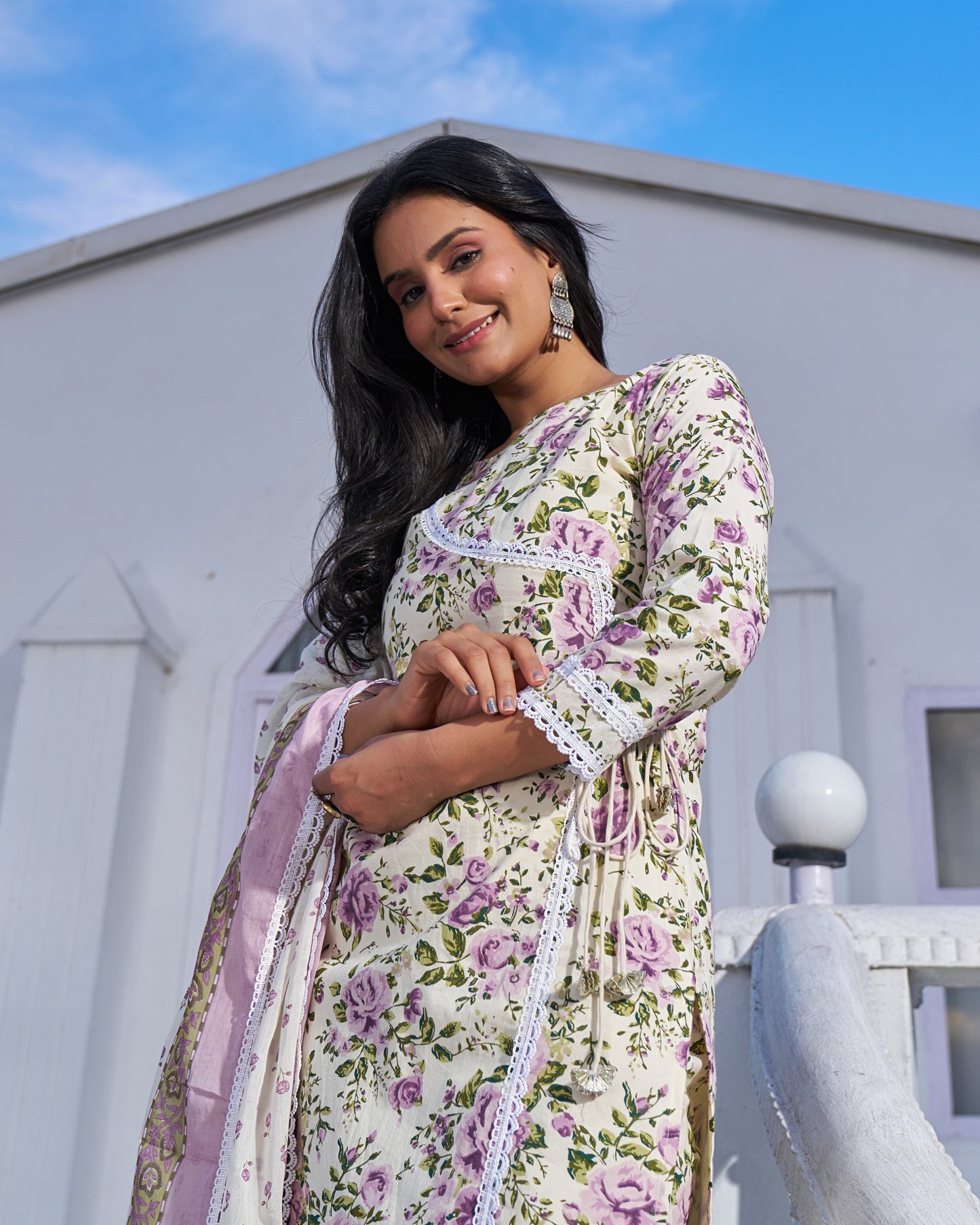 Serene Hues Handblock Suit Set