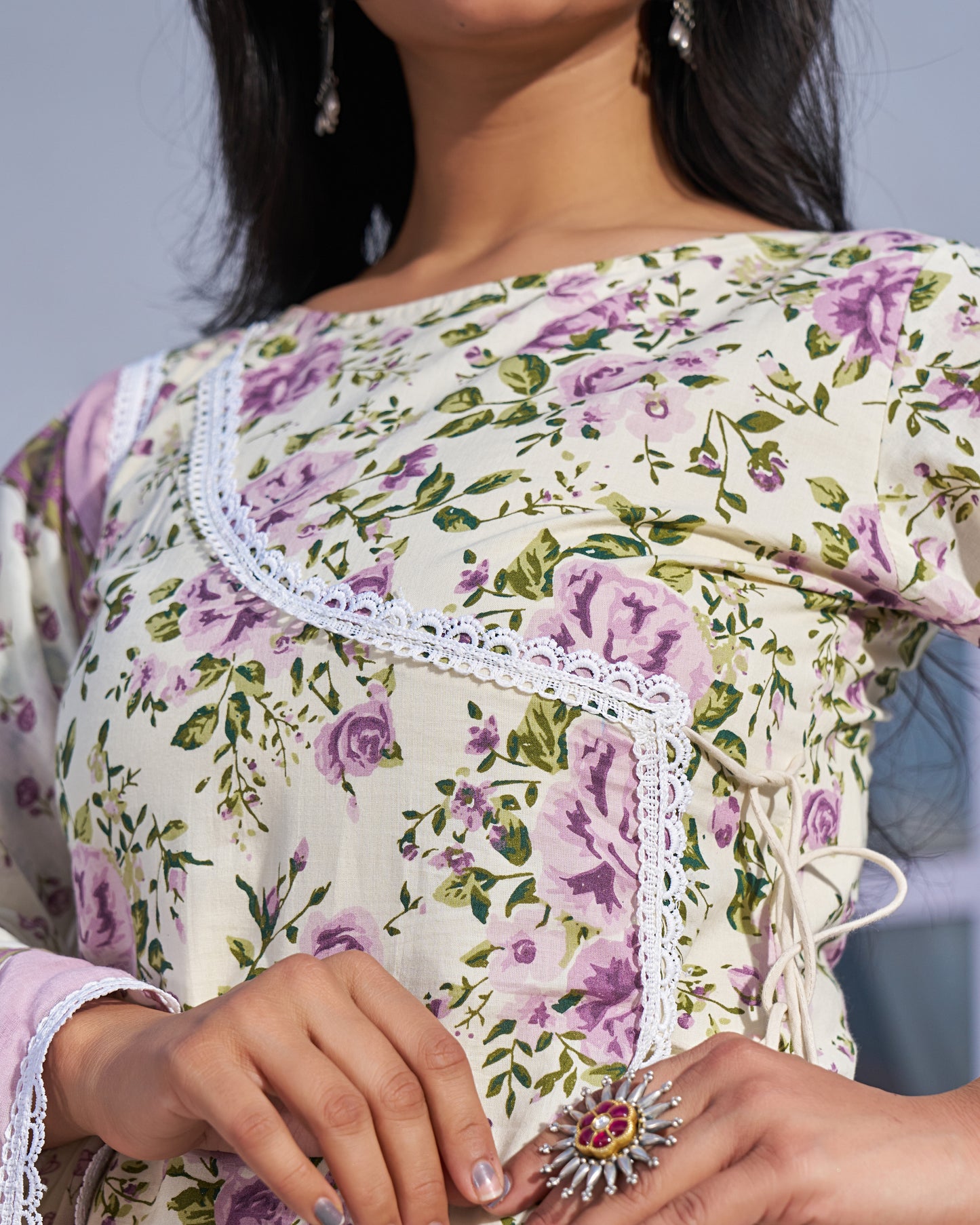 Serene Hues Handblock Suit Set