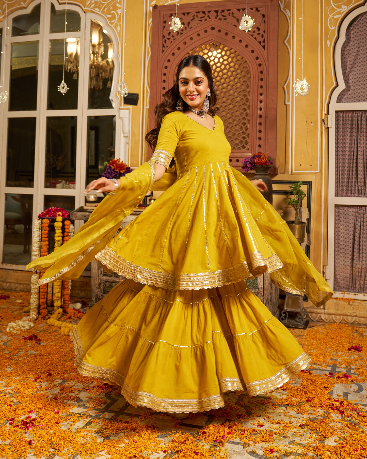Kaaya Cotton Gotapatti Sharara Set