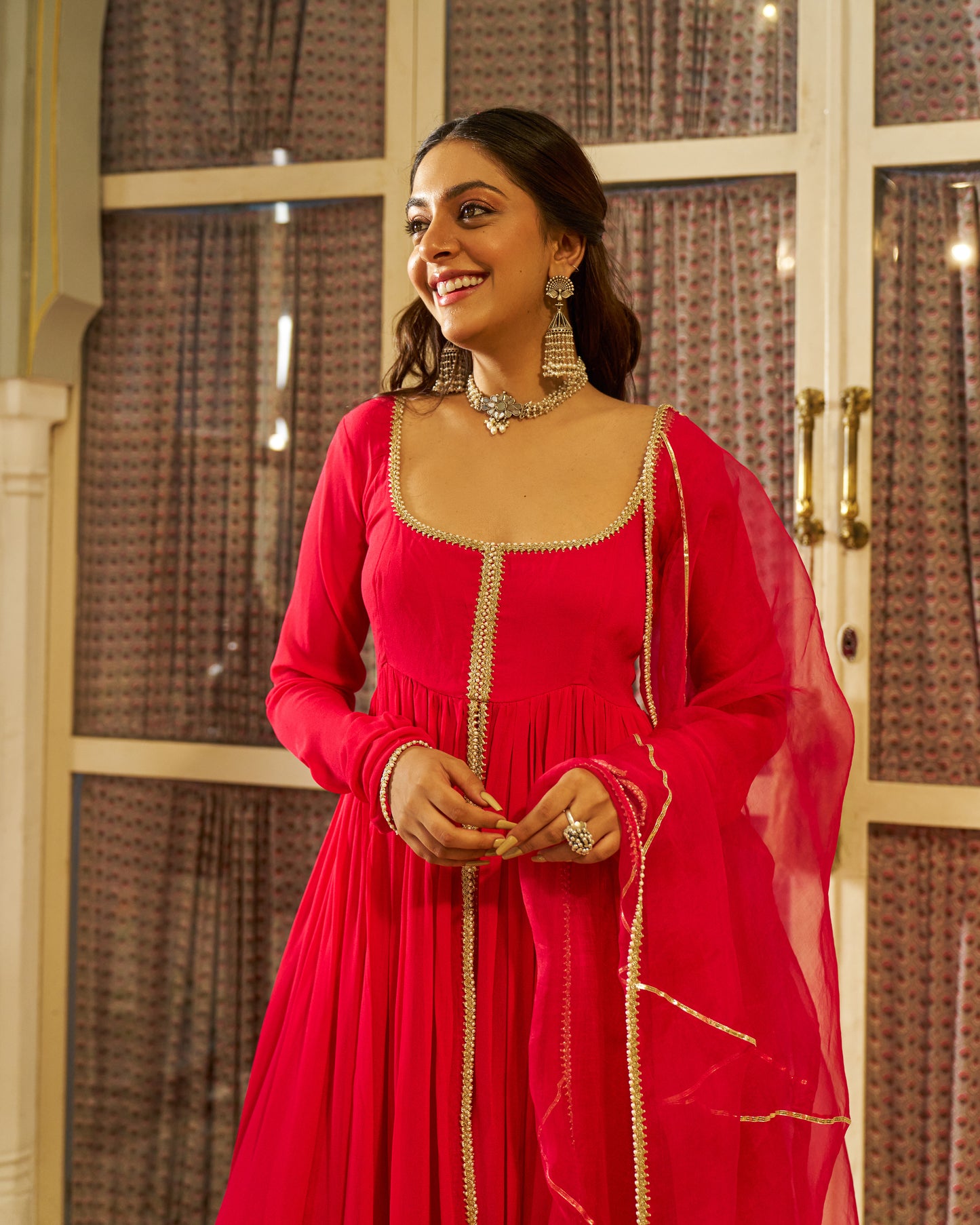 Zar Georgette Gotapatti Suit Set