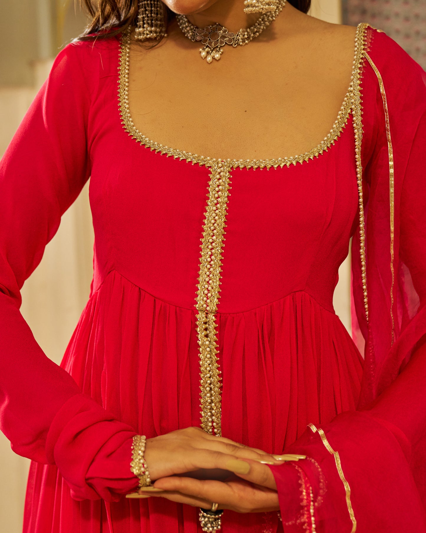 Zar Georgette Gotapatti Suit Set