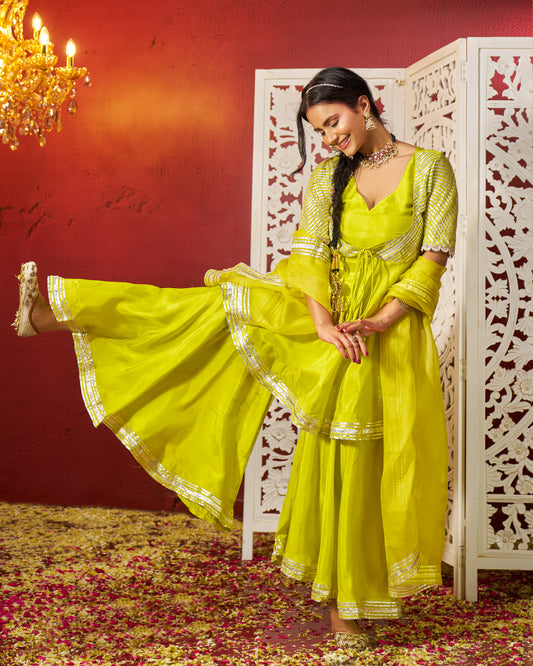 Aheli Silk Gotapatti Sharara Set