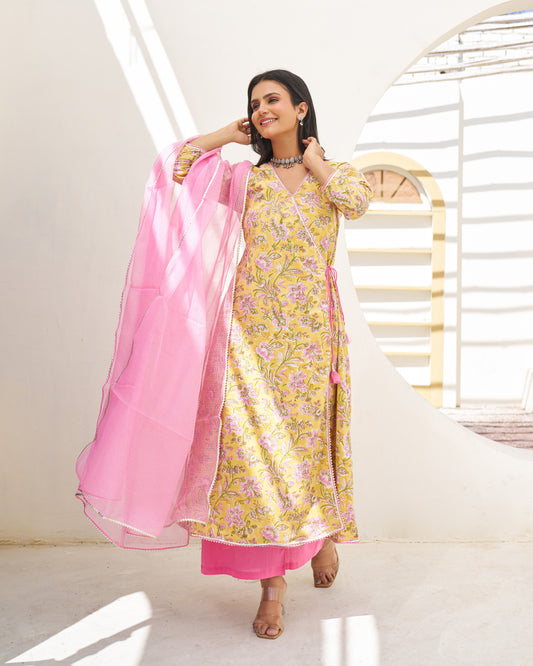 Timeless Elegance Handblock Suit Set