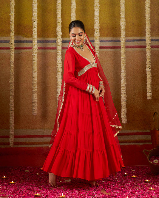 Libaas Georgette Gotapatti Suit Set