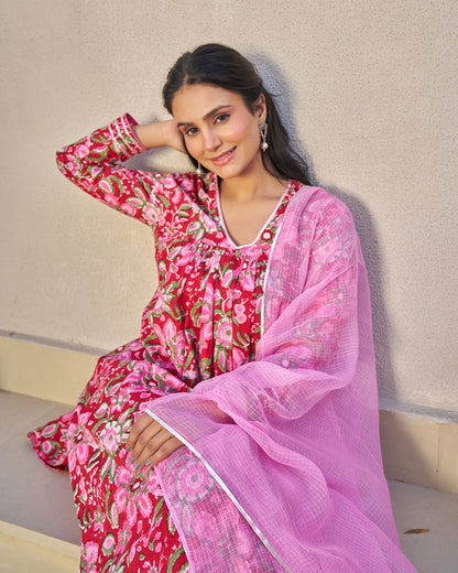 Natural Allure Handblock Suit Set