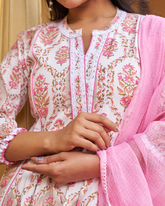 Subtle Radiance Handblock Suit Set