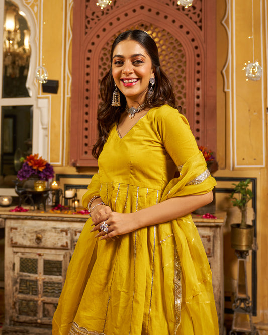 Kaaya Cotton Gotapatti Sharara Set