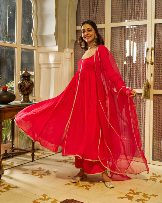 Zar Georgette Gotapatti Suit Set
